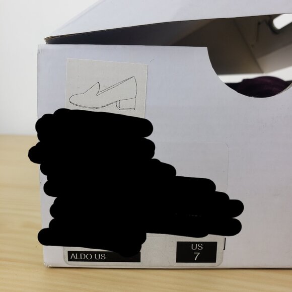 NEW ALDO CASUAL LOAFER Size 7, Women' Heels shoes, Burgundy color - Picture 13 of 13